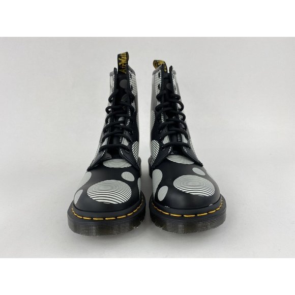 Dr Martens 1460 Black White Polka Dot Smooth Women's Boots Leather 26876009 - Picture 8 of 12